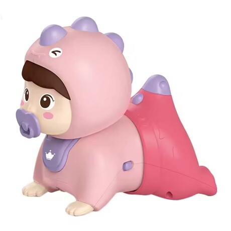 Muñeca Musical Bebé c/ Luz Juguete Estimulador Gateo Huanger Rosa