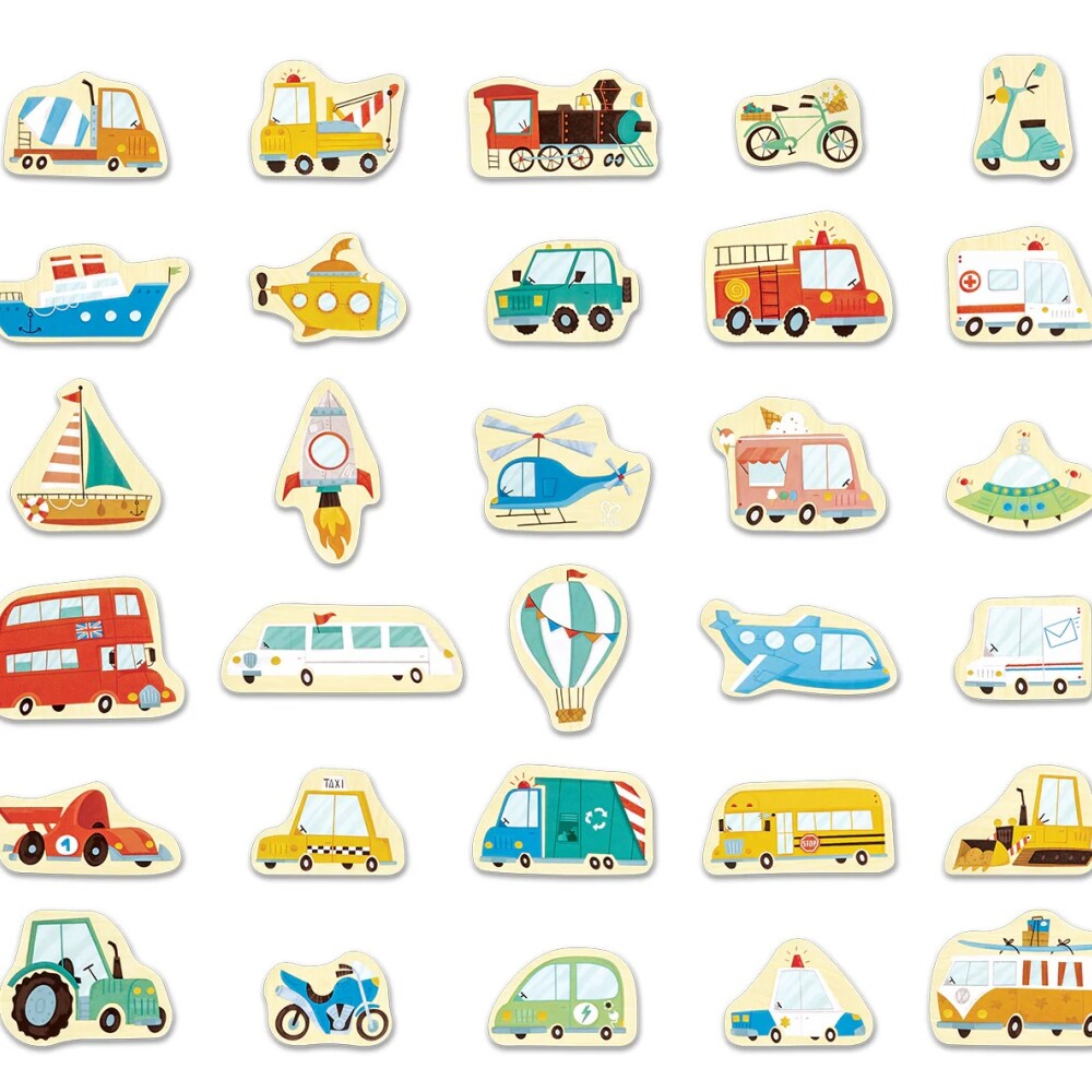 Set imanes HAPE animales vehiculos