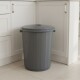 Tarro de residuos 50 lts con tapa GRIS OSCURO
