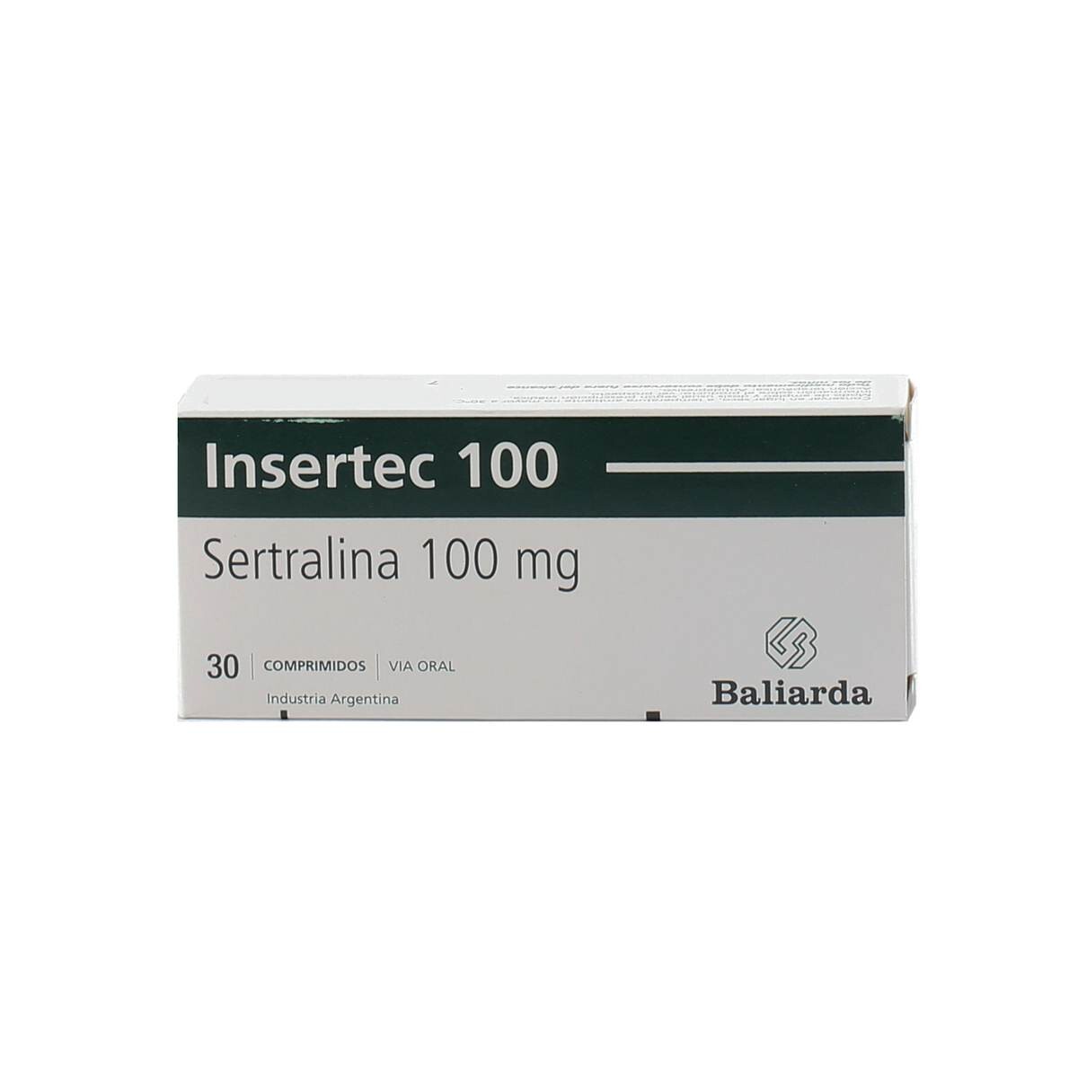 INSERTEC 100 MG. CJ X 30 COMP. 
