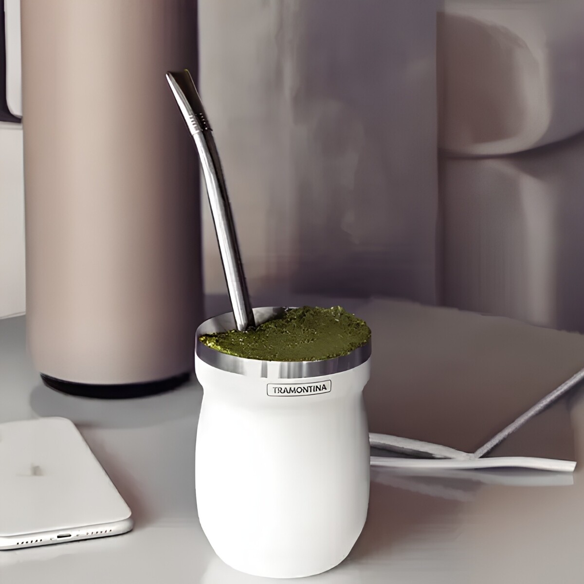 MATE ACERO INOX TRAMONTINA Blanco