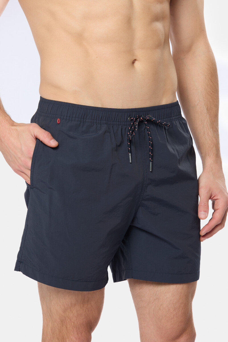 SHORT DE BAÑO LISO - Azul 