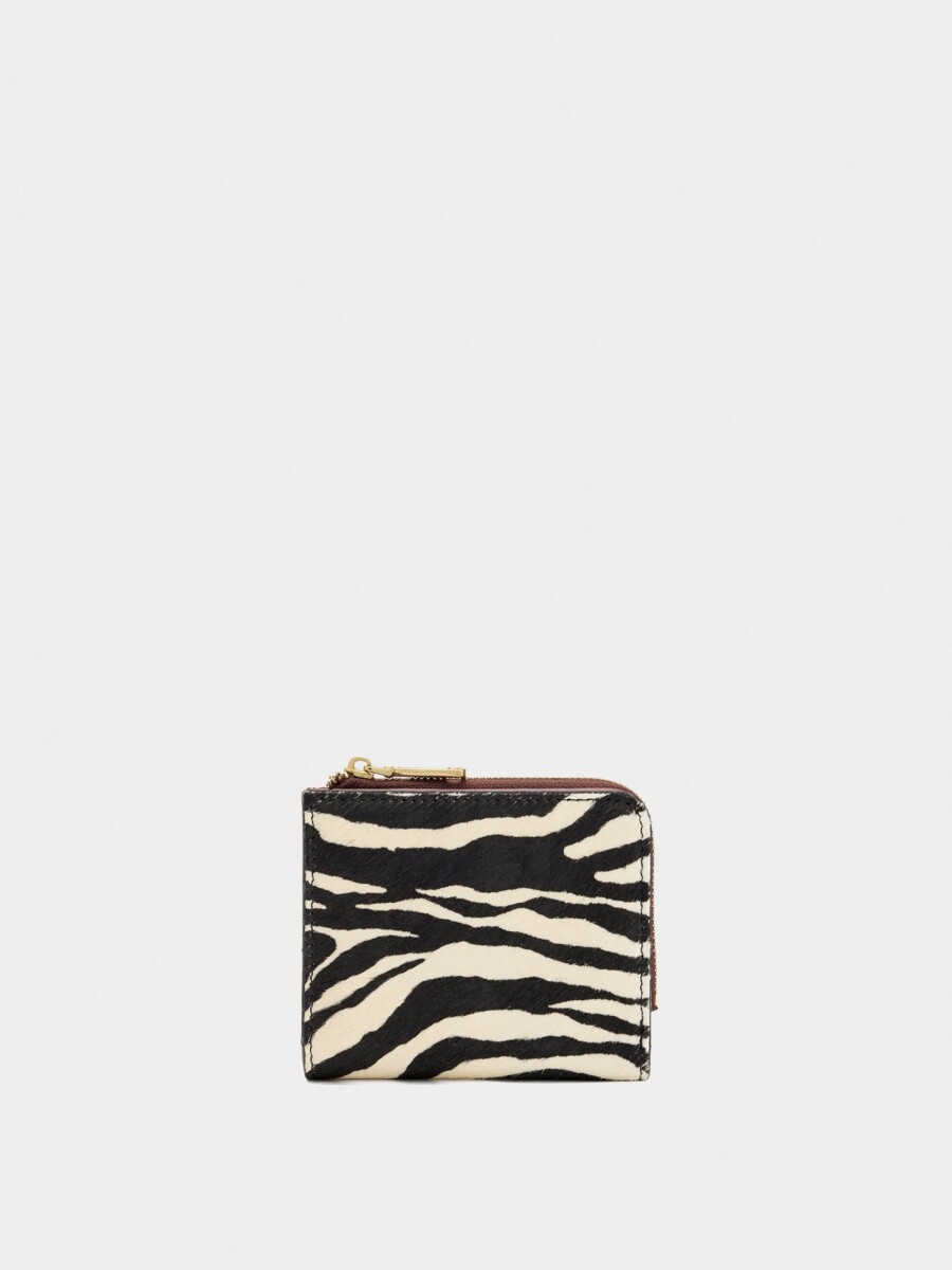 Cartera De Piel Contraste S multicolor