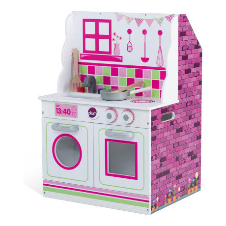 Casita De Muñecas De Madera 2en1 Cocina + Accesorios Casita De Muñecas De Madera 2en1 Cocina + Accesorios