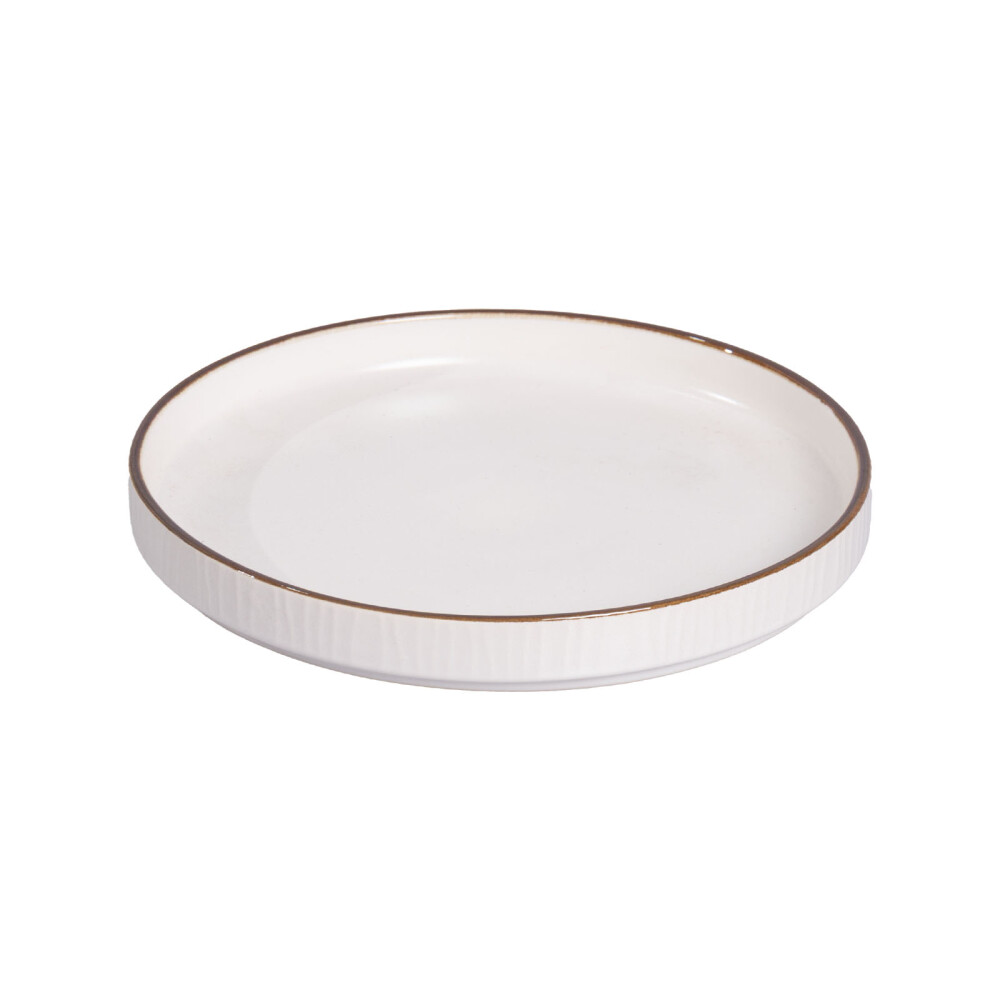 PLATO CERAMICA BLANCO CRINKLE
