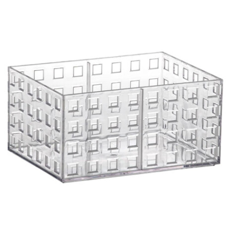 Caja Organizadora Apilable Quadratta Símil Cristal 16x11x8Cm Transparente