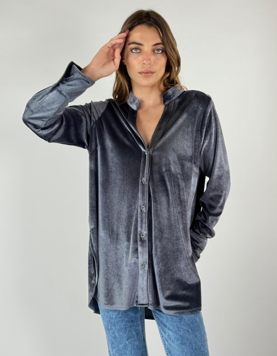 CAMISA VELVET ORNELLA - GRIS I 