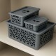 Caja organizadora con tapa G 15L GRIS