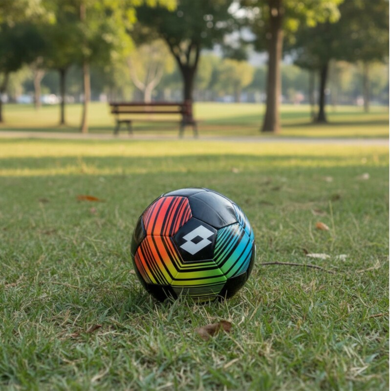 Pelota Lotto Soccer md size 4 Negro-Multicolor