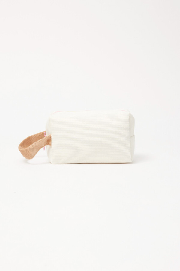 Cartuchera de pana Blanca