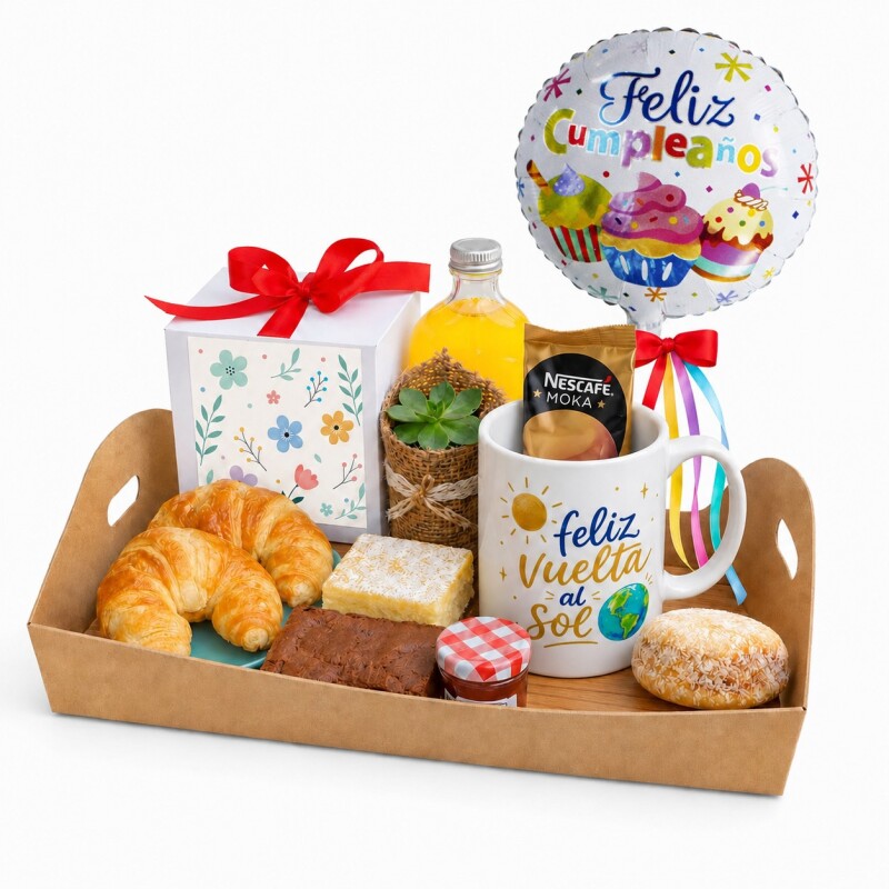 Desayuno Sorpresa Cumpleaños con Globo y Taza Desayuno Sorpresa Cumpleaños con Globo y Taza