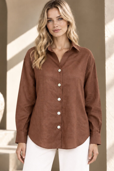 Camisa amalfi Chocolate