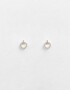 Aros Pasantes Con cubic zirconia Aros Pasantes Bañados En Plata - Plateado
