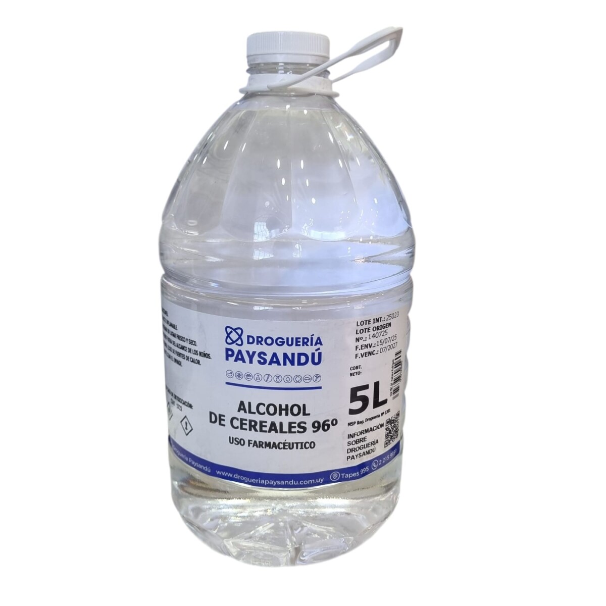 Alcohol de Cereales - 5 L 