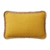 COJIN RECT MOSTAZA C/BORDE YUTE 30X50CM Unica