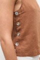 Blusa 100% Lino camel