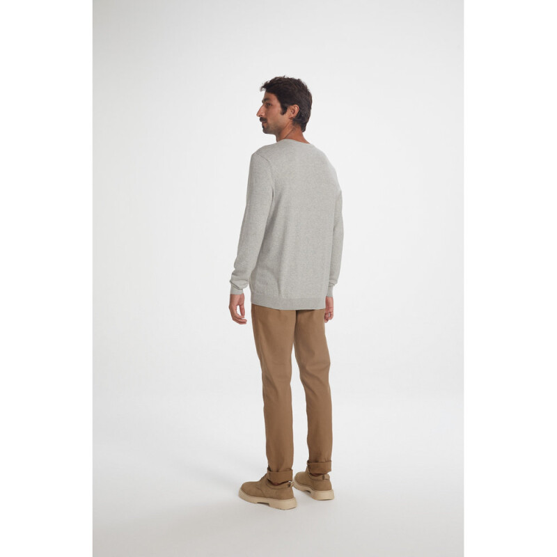 BLUSAO MASCULINO ADULTO (SWEATER) CINZA MESCLA