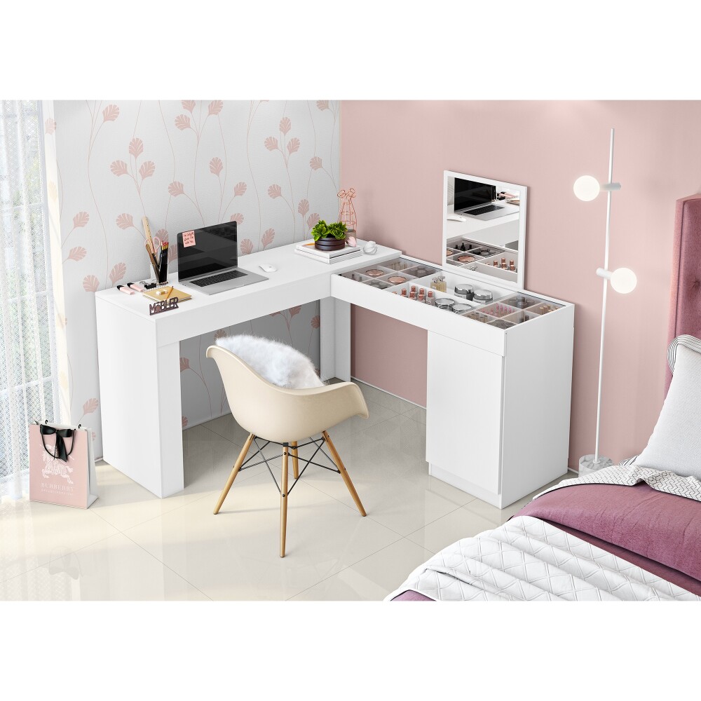 TOCADOR MDP BLANCO CRYSTAL
