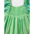 EYELET SMOCKED DRESS JULEP GREEN