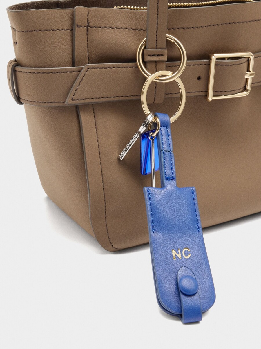 Bolso Tote Con Cinturón Y Colgante camel