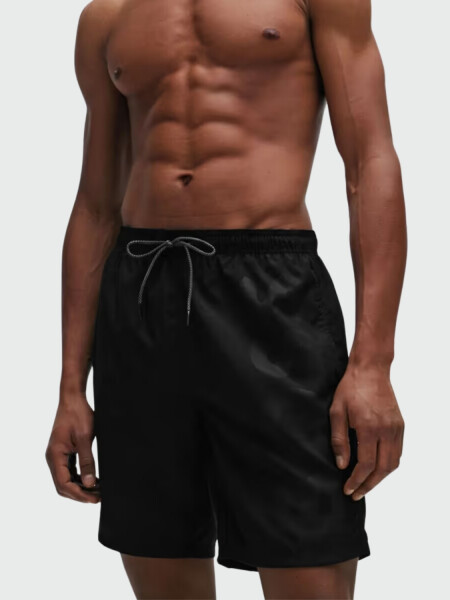BOSS - Short de Baño Negro con Logo