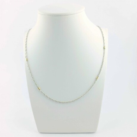 Gargantilla de plata 925 con double de oro 18k. 40 cm. Gargantilla de plata 925 con double de oro 18k. 40 cm.