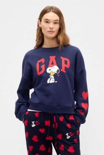Buzo Deportivo Logo Gap Snoopy Mujer Sp Snoopy Heart Logo