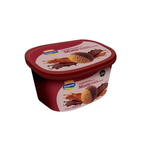 Helado Mixto de Dulce de Leche y Chocolate Conaprole 2Lts Helado Mixto de Dulce de Leche y Chocolate Conaprole 2Lts