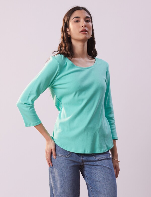 Remera Algodon Basica VERDE