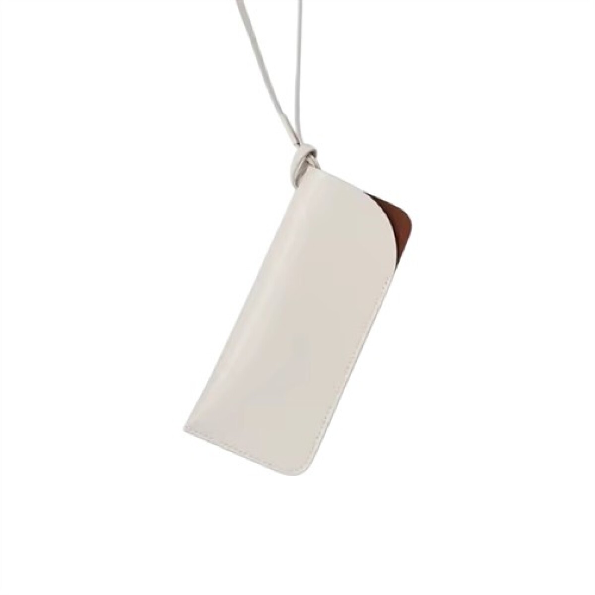 Estuche colgante para lentes cuerina - Blanco 
