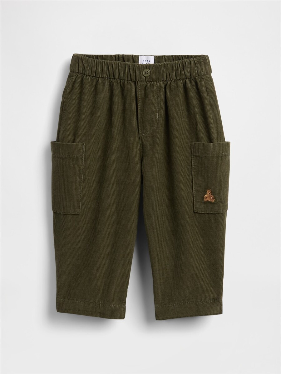 Pantalòn De Pana Bebé - Army Jacket Green 