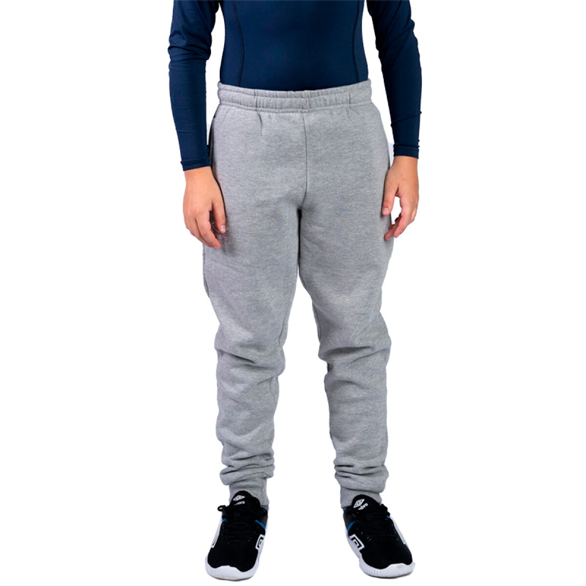 Umbro Pantalon Felpa c/puño Jr. - Gris 