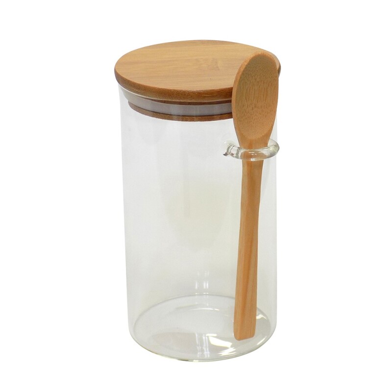Azucarero / Quesera Selecta 900 ml con Tapa y Cuchara de Bambú AZUCARERO/QUESERA 900ML D9/15.5CM
