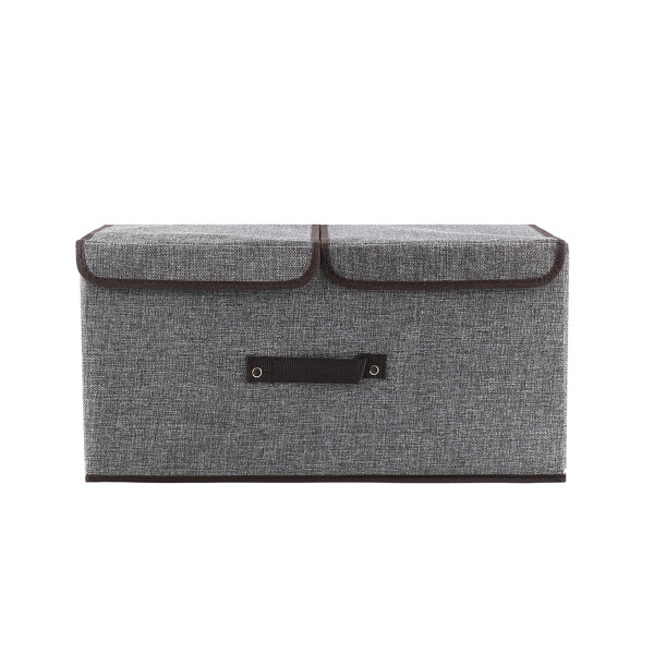 Caja Organizadora Plegable Ropa Doble Compartimiento X 12 Color Gris y Blanco