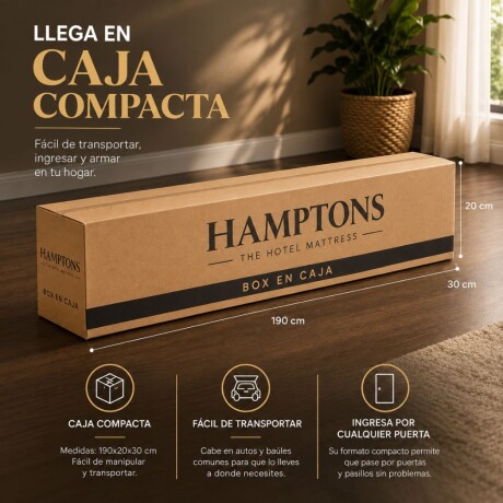 Sommier King HAMPTONS Hybrid Osmium Smart Box Beige