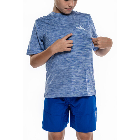 FLOW RUNNING T-SHIRT NEGRO/BLANCO AZUL MARINO/BLANCO