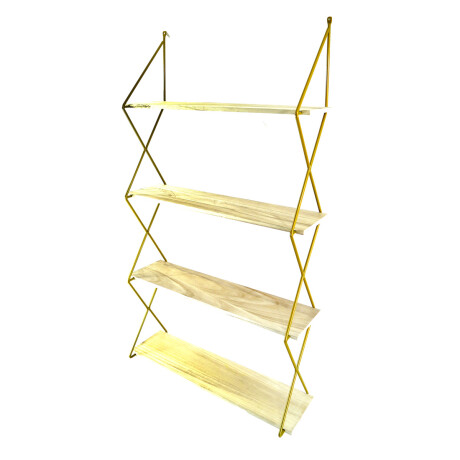 RACK AEREO METAL C/4 ESTANTES MADERA RACK AEREO METAL C/4 ESTANTES MADERA