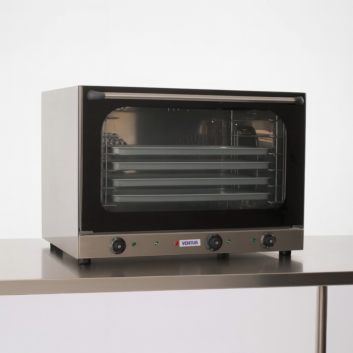 Horno Convector Eléctrico con Humificador 4 Bandejas 60x40 cm 