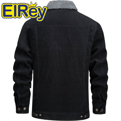 Campera Uzspace Pana Corderito Moda Hombre Urban Negro