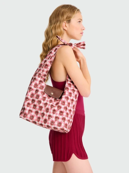 Longchamp - Cartera de algodón, Le pliage Champêtre 0