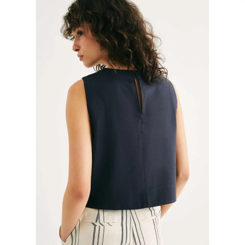 CAMISETA REGATA FEM AZUL MARINHO