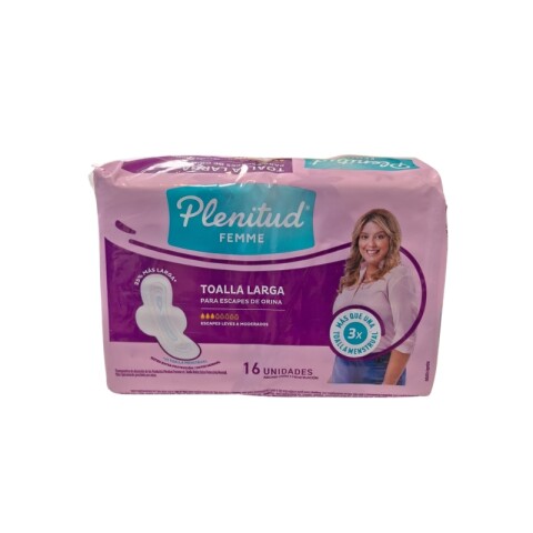 Plenitud Femme toalla larga x16 Plenitud Femme toalla larga x16