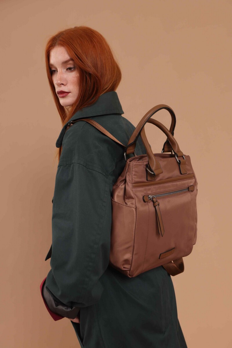 CARTERA MOCHILA VAINILLA - CACAO 