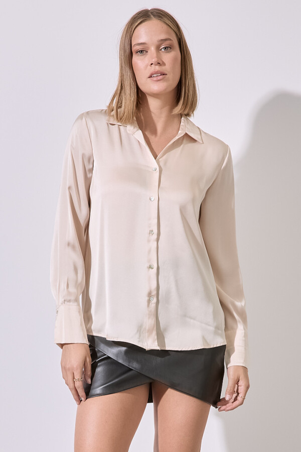 Camisa Saten BEIGE