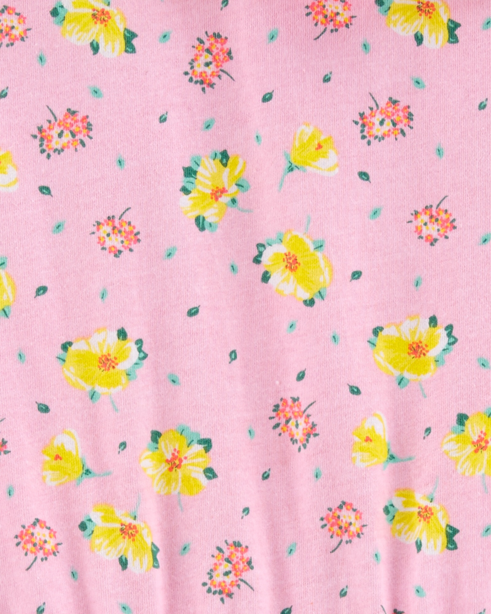 Enterito de algodón floreado con volado Sin color