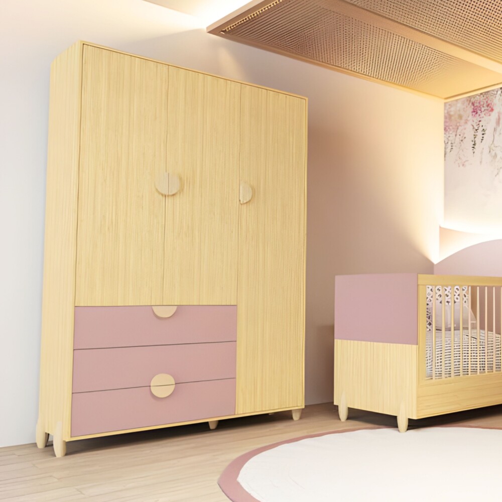 Ropero 3 Puertas 3 Cajones - Gracia Rosa