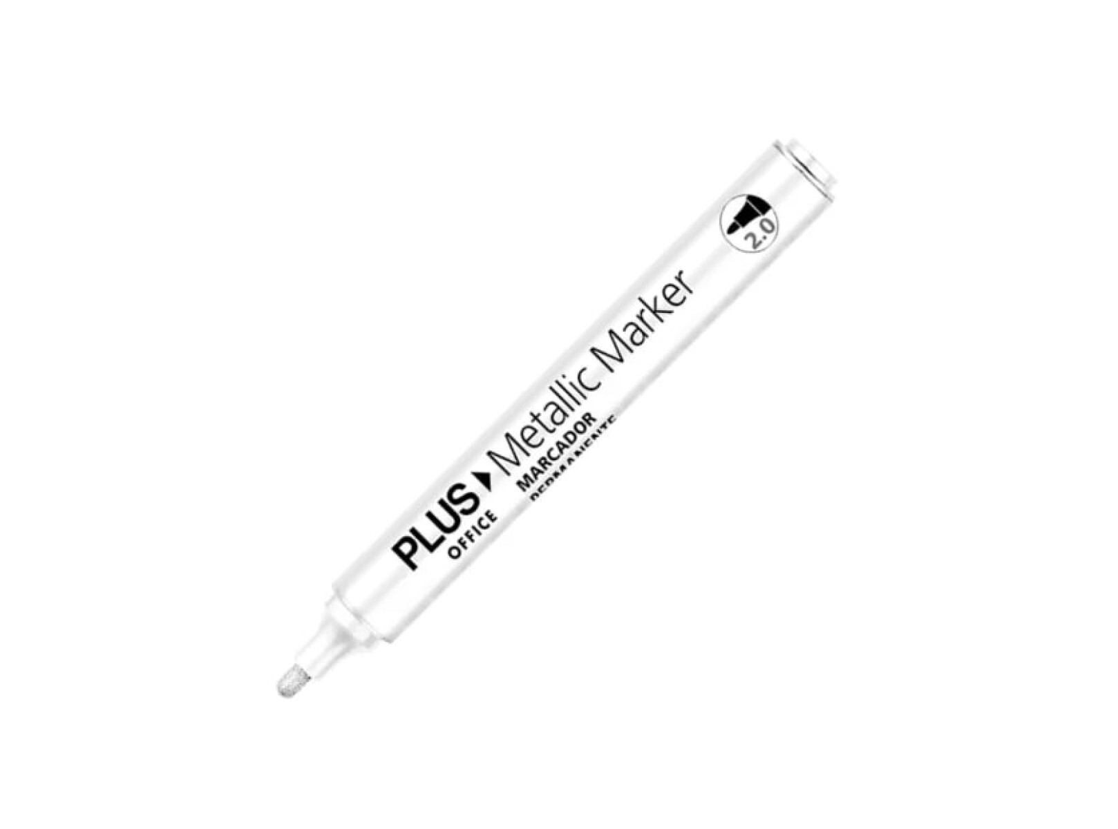 Marcador Plus Office Permanente Blanco 2.0 mm 