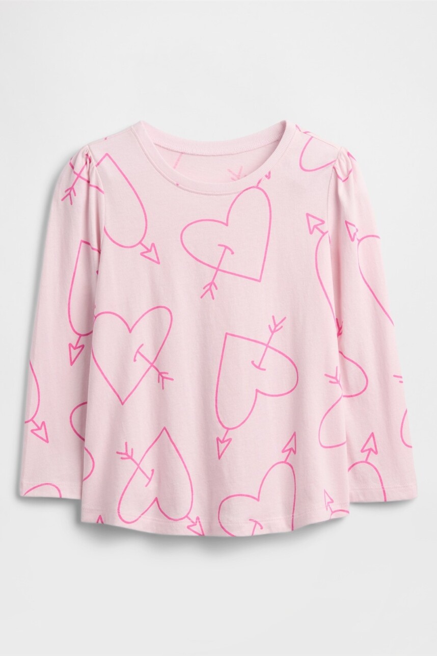 Remera Gráfico Toddler Niña Pink Hearts 558