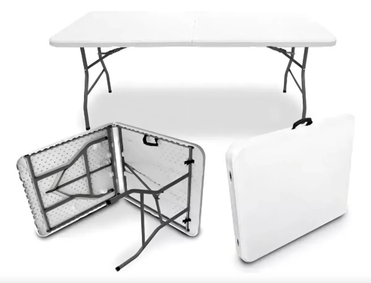 Mesa Plegable Valija 1.50m Jardin Camping Exterior Comedor Tipo Maleta 