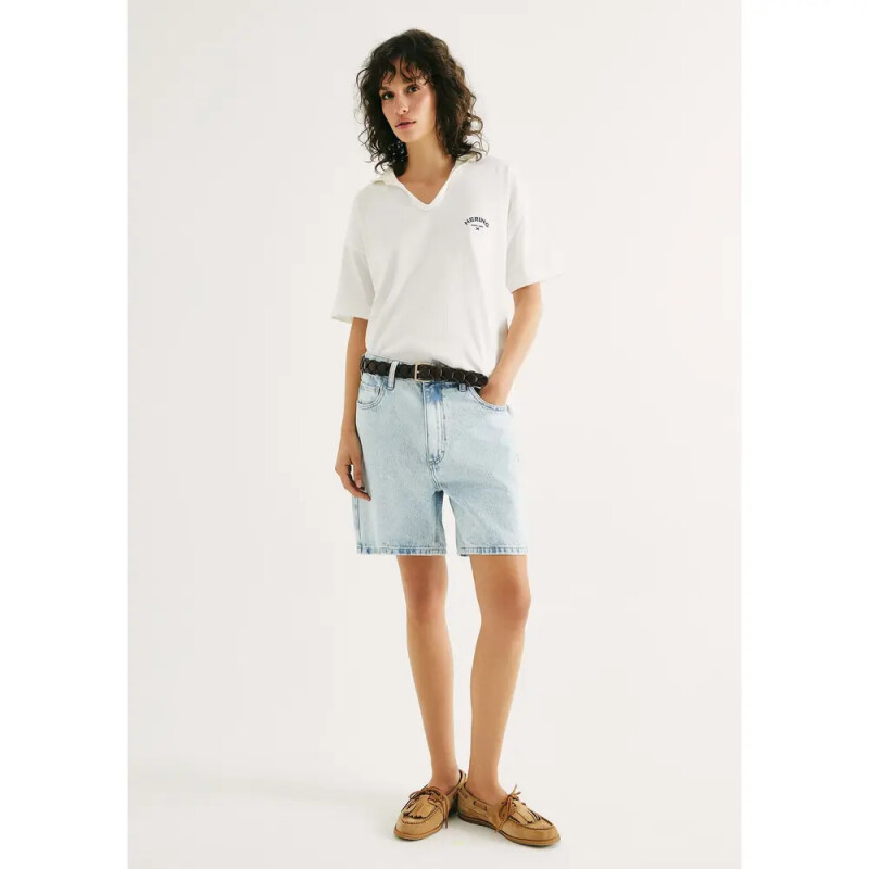 BERMUDA FEM AZUL CLARO